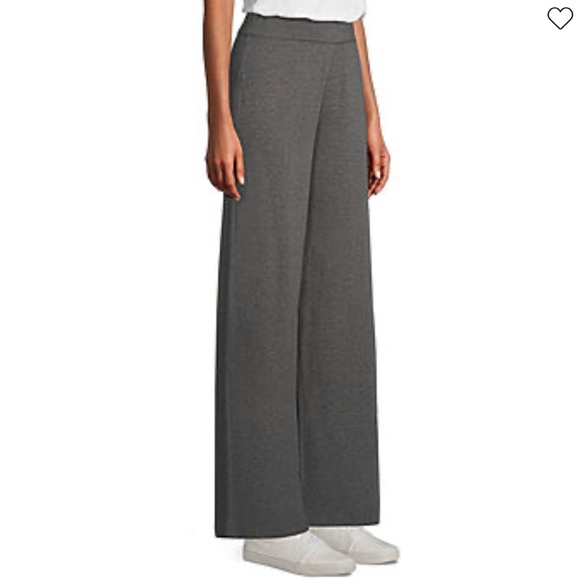 Liz Claiborne Sweater Knit Wide Leg Pants Sz 0X Gray - Picture 2 of 6